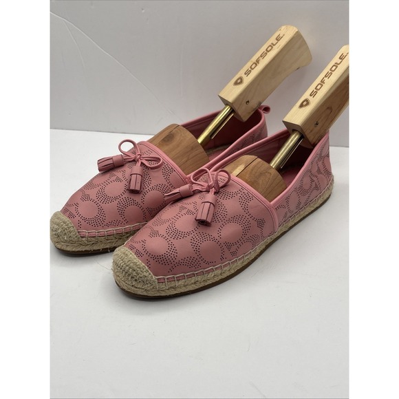 Coach C2782 Carson Espadrille Shoes Bubblegum Size 8 B - Picture 4 of 16
